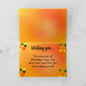 ハッピーバースデーかわいい赤い恐竜 カード (内部)