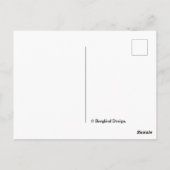 ハッピーバースデーかわいらしピンクのチューリップフローラ美 ポストカード (裏面)