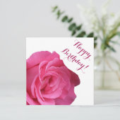ハッピーバースデーかわいらしピンクのフローラシック シーズンカード (スタンド正面)