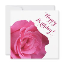 ハッピーバースデーかわいらしピンクのフローラシック