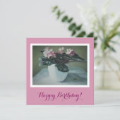 ハッピーバースデーかわいらしピンクのフローラ (スタンド正面)