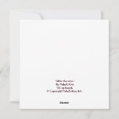 ハッピーバースデーかわいらしピンクの花フローラ素晴らしアート シーズンカード (裏面)