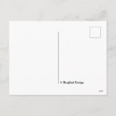 ハッピーバースデーかわいらしフローラカラフルクロッカス シーズンポストカード (裏面)