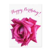 ハッピーバースデーかわいらしホットピンクバラカラーフローラ