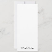 ハッピーバースデーかわいらし紫の花シンプルフローラ セーブザデート (裏面)