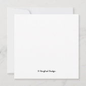 ハッピーバースデーかわいらし紫色の黄色いフローラ カード (裏面)