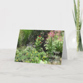 ハッピーバースデーかわいらし赤と黄色の花 カード (正面)