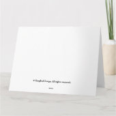 ハッピーバースデーかわいらし赤チューリップフローラスタイリッシュ カード (裏面)