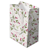 ハッピーバースデーかわいらし – 山花と太陽 ミディアムペーパーバッグ (裏面アングル)