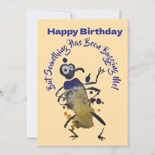 ハッピーバースデーが何か気になる カード (正面)