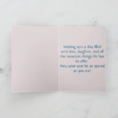 ハッピーバースデーが可愛い鳥に落ちる カード (内部)