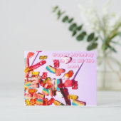 ハッピーバースデーが皆さんをお望み最高のです ポストカード (スタンド正面)