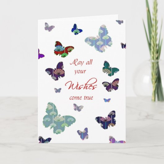 ハッピーバースデーが願いを叶来える カード (正面)