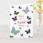 ハッピーバースデーが願いを叶来える カード (黄色い花)