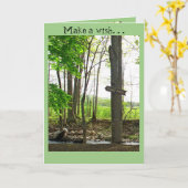 ハッピーバースデーが願い事をする。......魚を捕まえろ! カード (黄色い花)