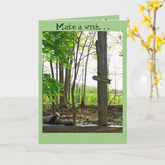 ハッピーバースデーが願い事をする。......魚を捕まえろ! カード (黄色い花)