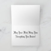 ハッピーバースデーきらきら光るピンクのグリーティングカード カード (内部)