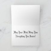 ハッピーバースデーきらきら光る紫の挨拶 カード (内部)