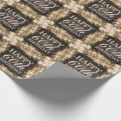 ハッピーバースデーきらめくなライト金ゴールド ラッピングペーパー (角)