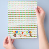 ハッピーバースデーくまのスクラップブックの紙5 チラシ (手)