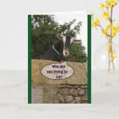 ハッピーバースデーこのヤギ!-カード カード (黄色い花)