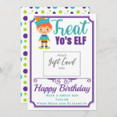 ハッピーバースデーご自身のギフトカードホルダー (正面/裏面)