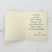 ハッピーバースデーじ素朴いちゃんウッド写真 カード (内部)