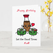 ハッピーバースデーすしぷん カード (黄色い花)