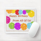 ハッピーバースデーすべての米国の明るいバルーン マウスパッド (マウス)