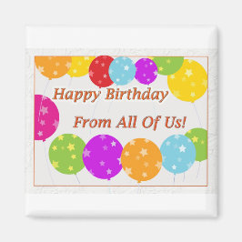 ハッピーバースデーすべての米国の明るいバルーン マグネット