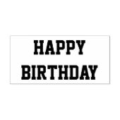 ハッピーバースデーすべてCapsはっきりしたフォントカスタムメッセージ ラバースタンプ (インプリント)