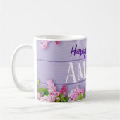 ハッピーバースデーその他のお祝い(名前あり) コーヒーマグカップ (左)