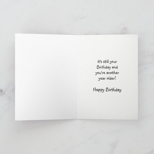 ハッピーバースデーそれを笑っておもしろい犬の挨拶 カード (内部)