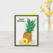 ハッピーバースデーだからパイナップルみたいに カード (黄色い花)