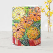 ハッピーバースデーだ！ カード (黄色い花)