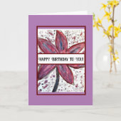 ハッピーバースデーだ! カード (黄色い花)