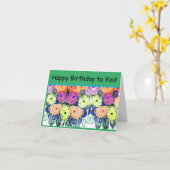 ハッピーバースデーだ！カード カード (黄色い花)