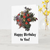 ハッピーバースデーだ！カード カード (黄色い花)