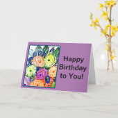 ハッピーバースデーだ！カード カード (黄色い花)