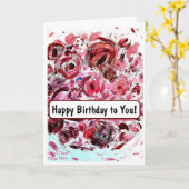 ハッピーバースデーだ！カード カード (黄色い花)