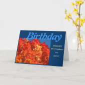 ハッピーバースデーだ!グリーティングカード秋離れ カード (黄色い花)