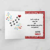 ハッピーバースデーでレッドバンダナにいるボクサー カード (内部)