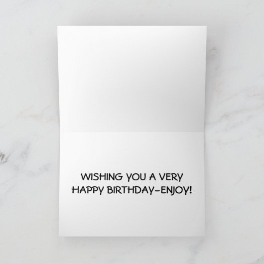 ハッピーバースデーで基準を定めた妹 カード (内部)