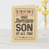 ハッピーバースデーで最も伝説の息子のすべてのタイムカード カード (黄色い花)