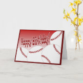 ハッピーバースデーで最大ファンのソフトボール選手へ カード (黄色い花)