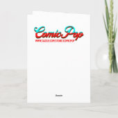 ハッピーバースデーとおもしろいサマービーチイ カード (裏面)