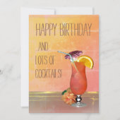 ハッピーバースデーとたくさんのカクテル (正面)