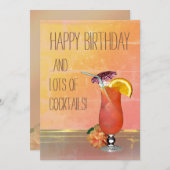 ハッピーバースデーとたくさんのカクテル (正面/裏面)