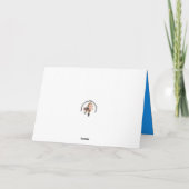 ハッピーバースデーとアメリカのかわいい海亀 カード (裏面)