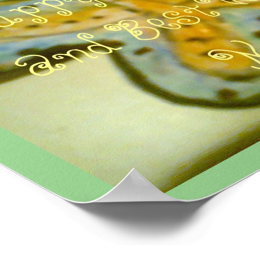 ハッピーバースデーとウィズ最高のス・ポスター紙 ポスター (角)